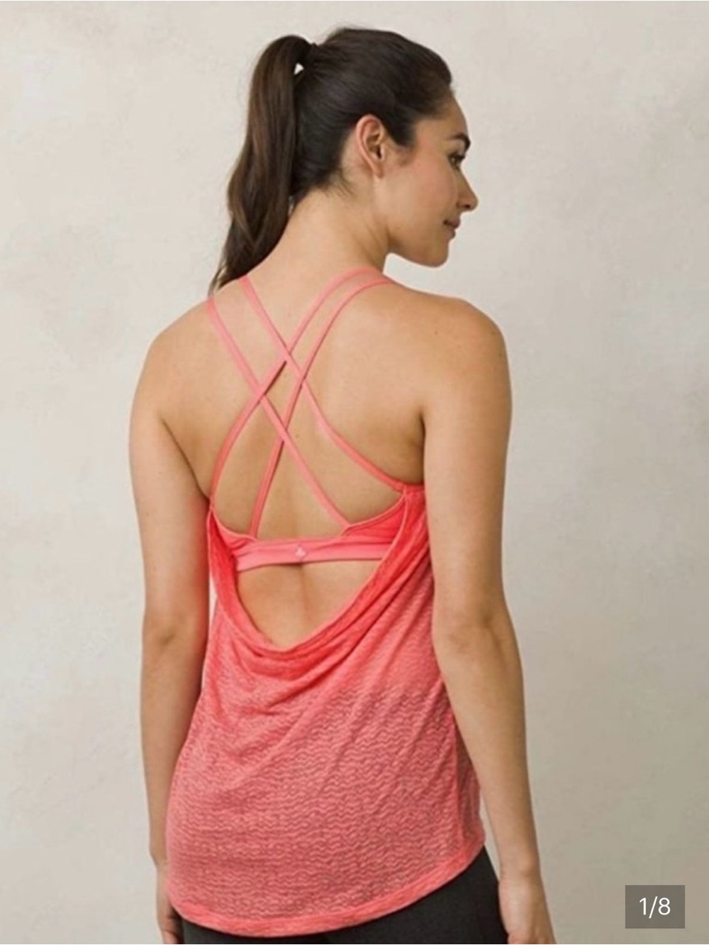 Prana Mika Strappy Tank w/ Shelf Bra, Small